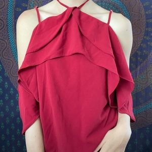 Unique romantic red dress top